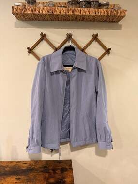 London Fog Men's Vintage Light Blue Harrington Jacket Size Medium